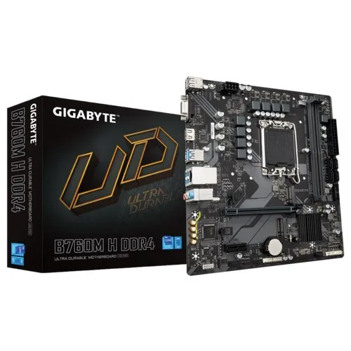 GIGABYTE MB Sc LGA1700 B760 H DDR4, Intel B760, 2xDDR4, 1xHDMI, 1xVGA, mATX