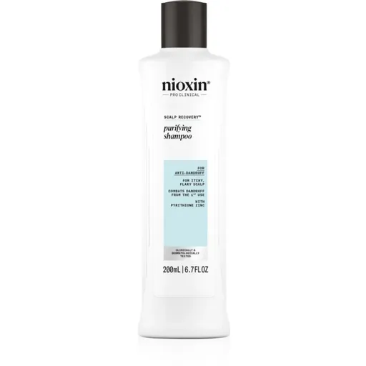 Nioxin Scalp Recovery Purifying Shampoo šampón pre rednúce vlasy bez objemu proti lupinám 200 ml