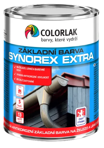 COLORLAK SYNOREX EXTRA S2003 - Základná antikorózna farba na železo a ľahké kovy šedá 0,6 L
