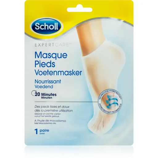 Scholl Pedimask™ Macadamia Oil hĺbkovo vyživujúca maska na nohy 1 ks