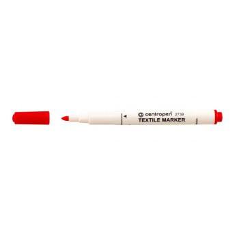 Značkovač Centropen 2739 na textil červený valcový hrot 3,5mm