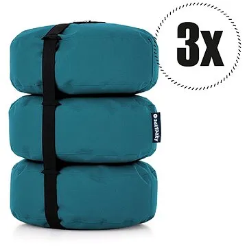 SakyPaky Sedacie vaky - 3× Triburet petrolejový (8595653210910)