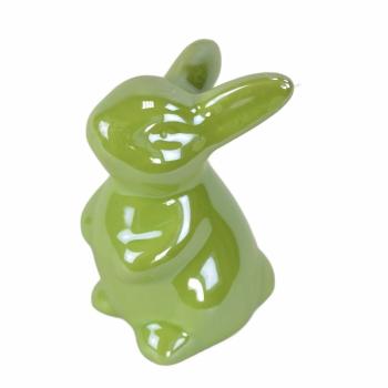Veľkonočný keramický Zajačik Greeny zelená, 8 cm 