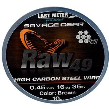 Savage Gear Raw49 0,45 mm 16 kg 35 lb 10 m Uncoated Brown (5706301548931)