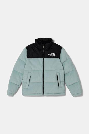 Detská páperová bunda The North Face TEEN 1996 RETRO NUPTSE JACKET tyrkysová farba, NF0A8A4C1OC1