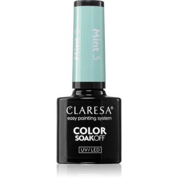 Claresa SoakOff UV/LED Color Mint gélový lak na nechty odtieň 3 5 g