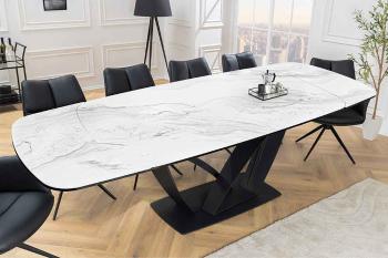 LuxD Rozťahovací keramický stôl Vallerina 180-220-260 cm biely