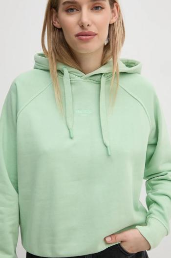 Mikina Pepe Jeans FELICITY HOODIE dámska, zelená farba, s kapucňou, jednofarebná, PL581462