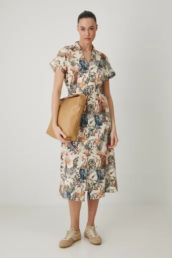 Šaty s prímesou ľanu Medicine