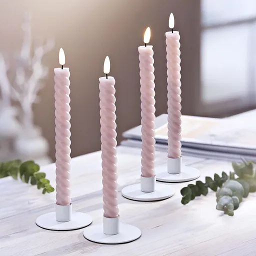 Weltbild LED Svíčka Twist, růžová, 4 ks