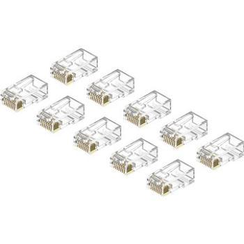 AlzaPower Patch CAT6 UTP RJ45 8p8c netienený skladaný na drôt 10-pack (APW-CP6USO10)