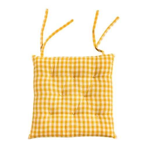 Súprava 2 kockovaných sedákov na stoličke