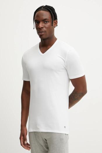 Tričko Calvin Klein Underwear 3-pak pánske, biela farba, jednofarebné, LV00NB4186