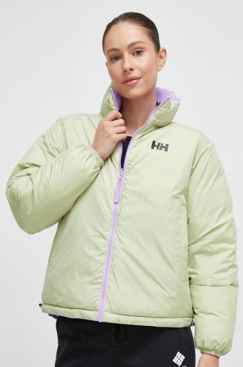 Obojstranná bunda Helly Hansen dámska, fialová farba, zimná, oversize