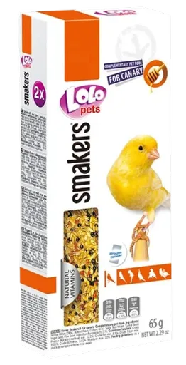 Lolo Pets Smakers tyčinky pro kanáry med 65 g