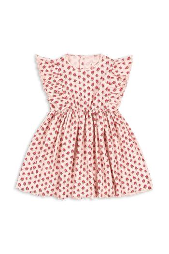 Šaty Konges Sløjd CHLEO DRESS OCS ružová farba, mini, áčkový strih, KS103197