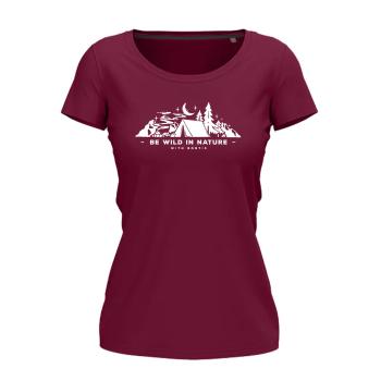 Bontis Dámske tričko BE WILD IN NATURE - Bordeaux | XL