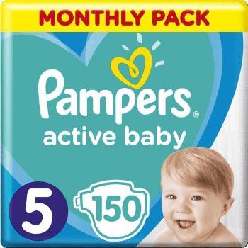 PAMPERS Active Baby 5 (11-16 kg) 150 ks MESAČNÁ ZÁSOBA – jednorazové plienky