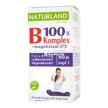 Naturland B 100 % komplex + magnézium 375 mg kapszula 60 db