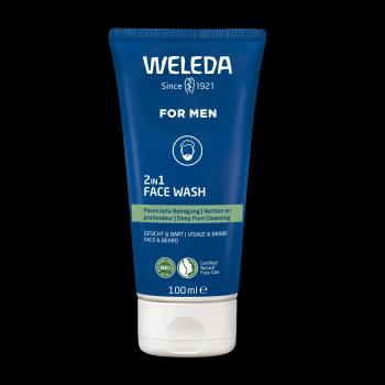 WELEDA For Men 2v1 čistiaci gél na tvár a fúzy 100 ml