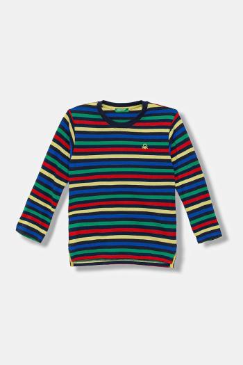 Detské bavlnené tričko s dlhým rukávom United Colors of Benetton viac farieb, vzorované, 3FNLG10K9