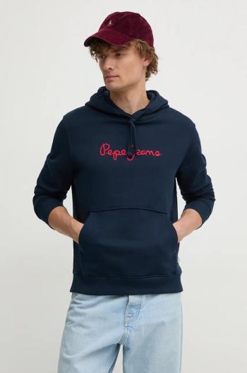 Bavlnená mikina Pepe Jeans NEW JOE HOODIE pánska, tmavomodrá farba, s kapucňou, s nášivkou, PM582716