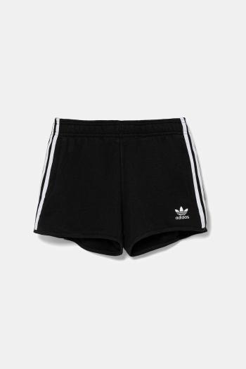 Detské krátke nohavice adidas Originals čierna farba, s nášivkou, nastaviteľný pás JW1105