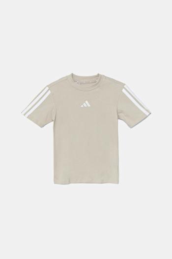 Detské bavlnené tričko adidas béžová farba, jednofarebné, JN7995