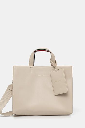 Kabelka Tommy Hilfiger béžová farba, AW0AW17508