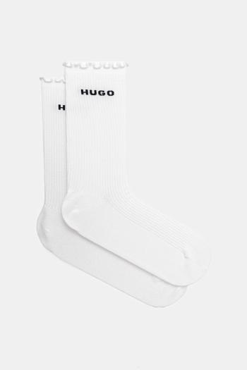 Ponožky HUGO 2-pak biela farba, 50543178