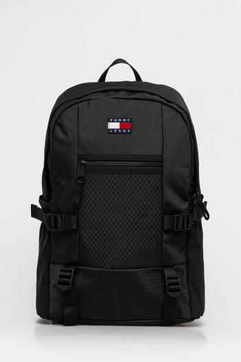 Ruksak Tommy Jeans pánsky, čierna farba, veľký, jednofarebný, AM0AM13402
