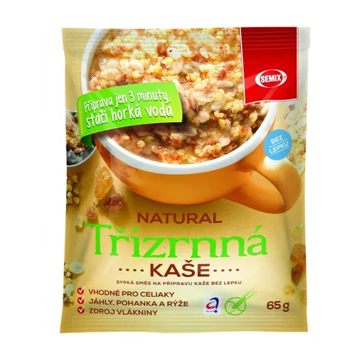SEMIX Trojzrnná kaša natural bez lepku 65 g