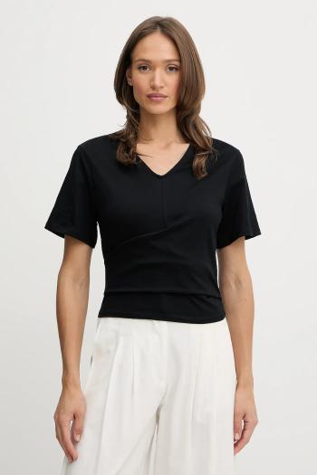 Bavlnené tričko United Colors of Benetton dámske, čierna farba, 3J5CD401R
