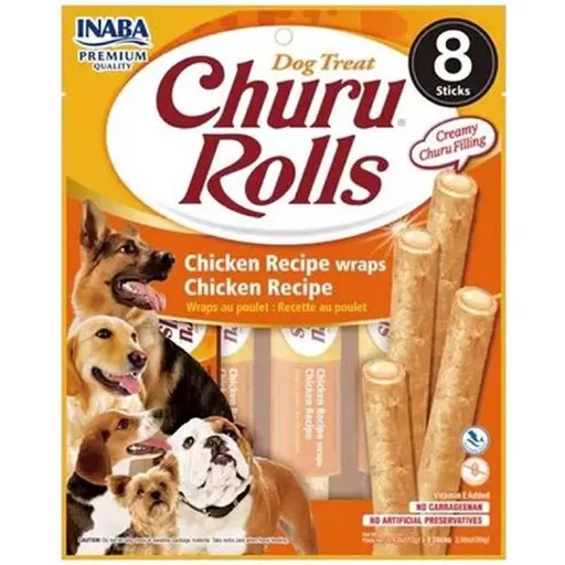 Churu Dog Rolls Chicken wraps Chicken 8 x 12 g