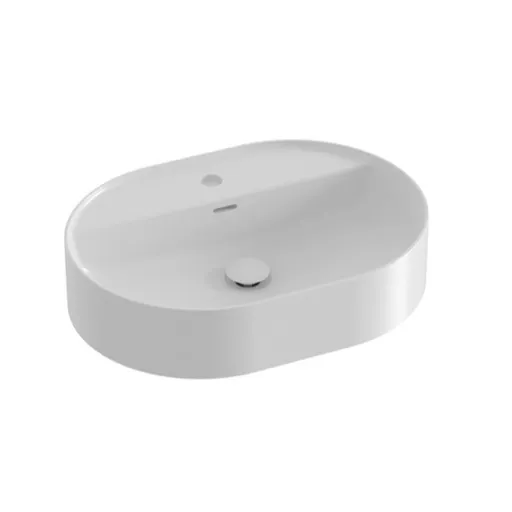 Ravak Ceramic Slim umývadlo na dosku 55x40 cm otvor pre batériu uprostred XJX01155003