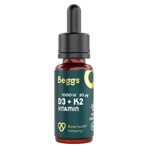 BEGGS Vitamin D3 1000 IU + K2 20 μg 30 ml