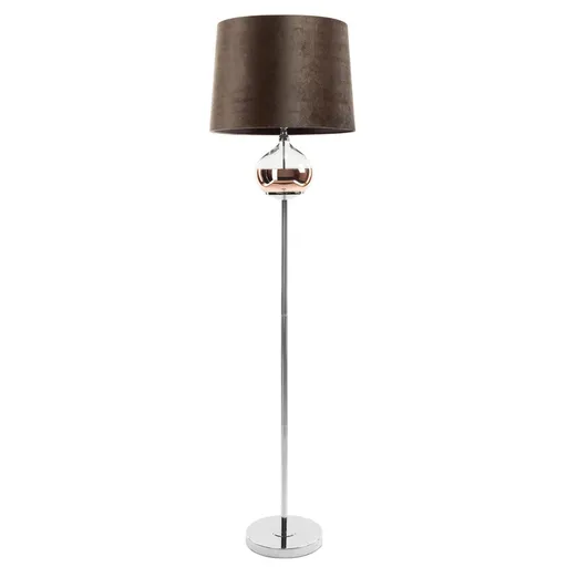 ArtFir Stojaca lampa AMORA 01 | tmavohnedá/strieborná 38 x 157 cm