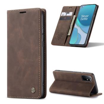 CASEME Flipové puzdro pre OnePlus 8T tmavohnedé