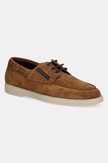 Semišové poltopánky Giuseppe Zanotti Berth hnedá farba, EU50002.009