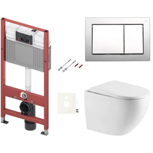 Závesný wc set do ľahkých stien / predstenová SAT SIKOTSREX67412