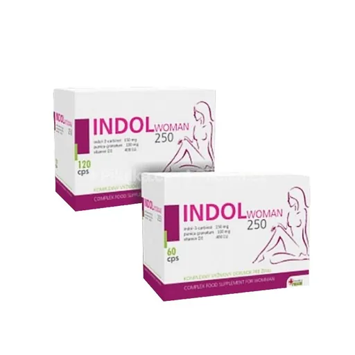 INDOL Woman 250 (pre ženy) AKCIA set 120+60 zadarmo (180 kapsúl)