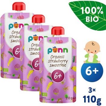 SALVEST Ponn BIO Ovocné pyré s malinami 3× 110 g (8594200260712)