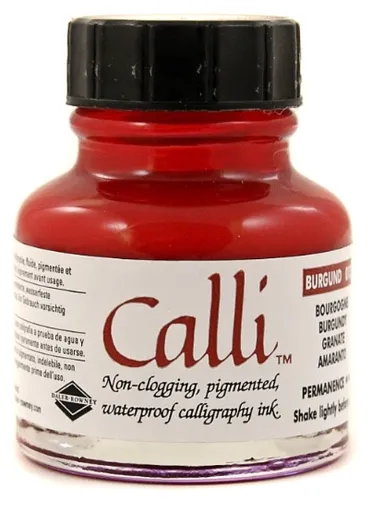 D&R - Farebný kaligrafický tuš D&R - burgundy 29,5 ml