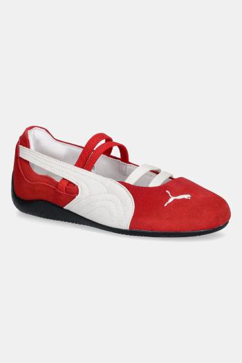 Semišové baleríny Puma Speedcat Ballet čierna farba, 401287