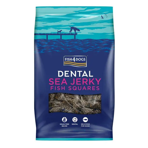 FISH4DOGS Maškrty pre psov DENTAL SEA morská ryba - štvorčeky 575 g