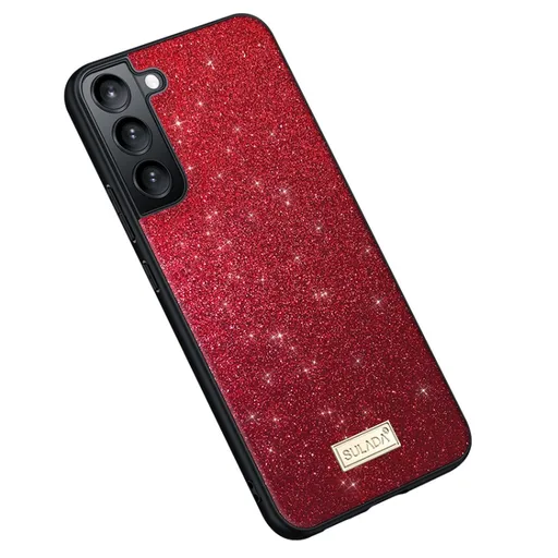 SULADA GLITTER Trblietavý ochranný kryt Samsung Galaxy S25+ 5G červený