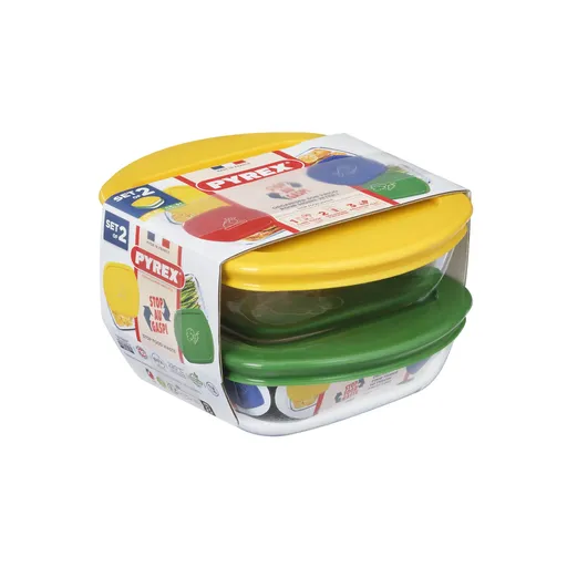 Sada sklenených dóz s viečkom PYREX 2x300ml