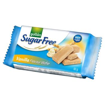 GULLÓN Vanilla wafer oblátky plnené krémom s vanilkovou príchuťou so sladidlami 60 g