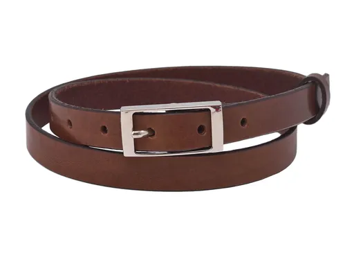 Kožený dámsky opasok 722-20-21 tmavohnedý pracka Zora