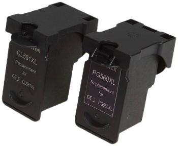 MultiPack CANON PG-560XL, CL-561XL - kompatibilná cartridge, čierna + farebná, 1x20ml/1x18ml